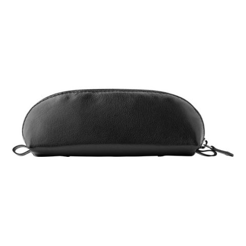 Leather Charles Dickens Zipper Pencil Case Black | 1-Colour Pad Print