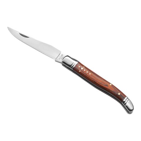 Steel &amp; Wood Pocket Knife Brown | 1-Colour Pad Print