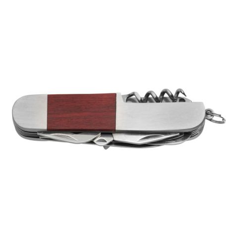 Steel &amp; Wood Pocket Knife Brown | 1-Colour Pad Print