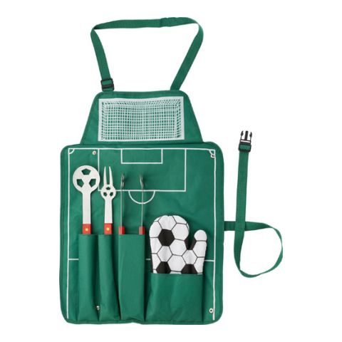 5 Pcs Football BBQ Set Green | 1-Colour Transfer Print