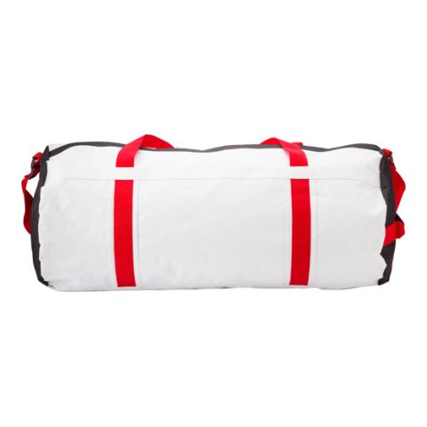 Polyester (600D) Round Sports Bag  White | 1-Colour Screen Print