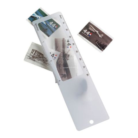 Plastic Ruler With Magnifier  White | Without Branding