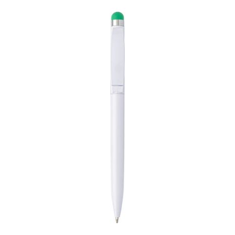 Plastic, Twist Action Ball Pen With Stylus Green | Without Branding