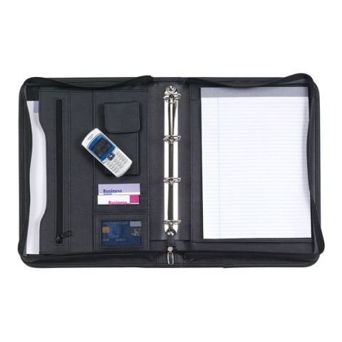 A4 Conference Folder  Black | 1-Colour Pad Print