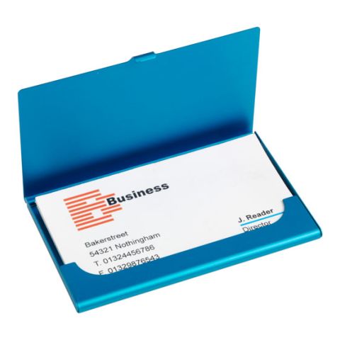 Aluminium Card Holder Light Blue | Without Branding