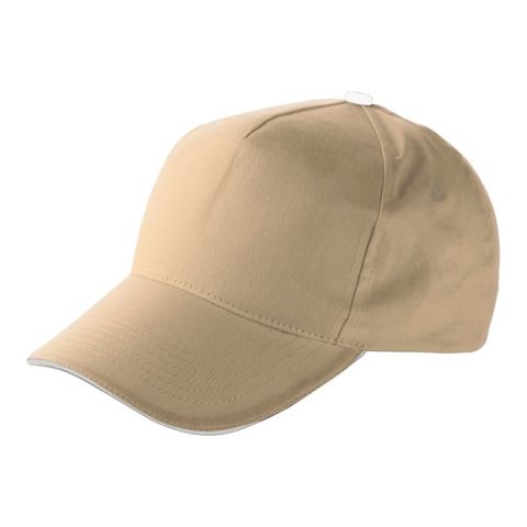 Cap With Sandwich Peak Beige | Without Branding