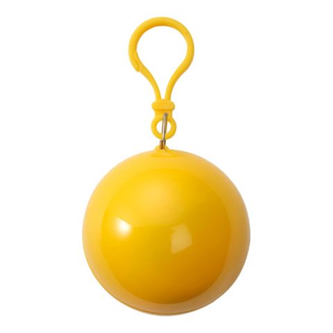 PVC Poncho In A Plastic Ball Yellow | Without Branding