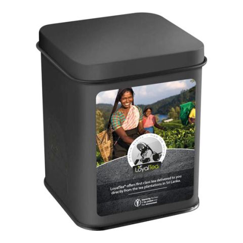 LoyalTea Can Gift With 12 Foil Bags  Grey |  Without Branding