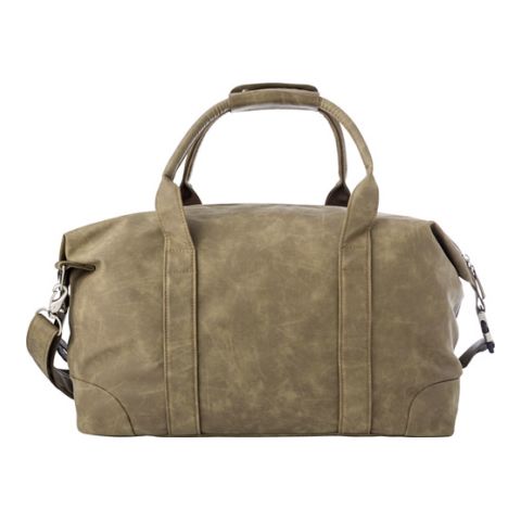 PU Duffle/Travel Bag Beige | 1-Colour Screen Print