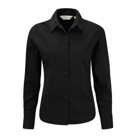 Women&#039;s Twill-Blouse Long Sleeved Black | No Branding