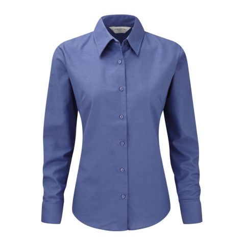 Long Sleeve Oxford Women&#039;s Blouse Royal Blue | No Branding