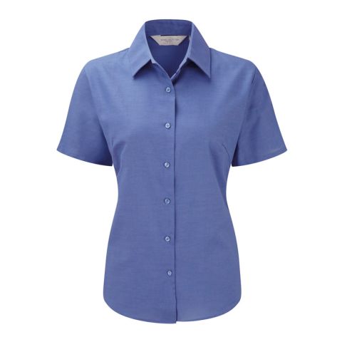 Short Sleeved Oxford Women&#039;s Blouse Royal Blue | No Branding