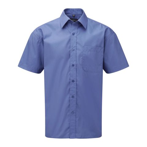 Short Sleeved Popeline Shirt Royal Blue | No Branding