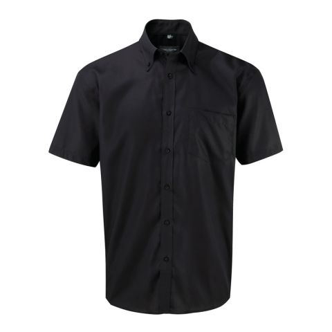 Non-iron Men&#039;s Shirt Short sleeve Black | No Branding