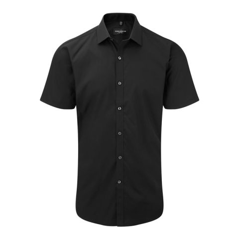 Ultimate Stretch Shirt For Men Short Sleeve Black | No Branding