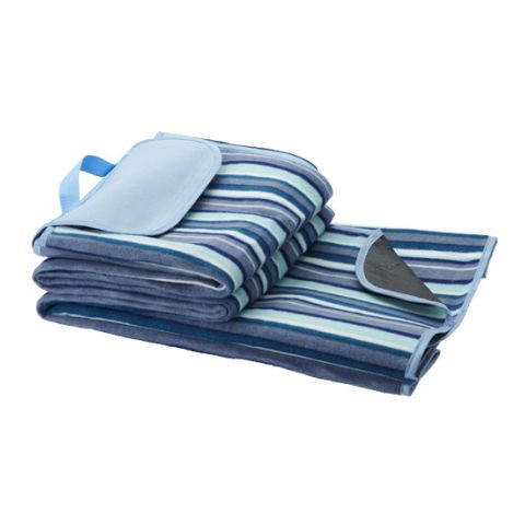 Riviera Picnic Blanket White - Medium Blue | Without Branding