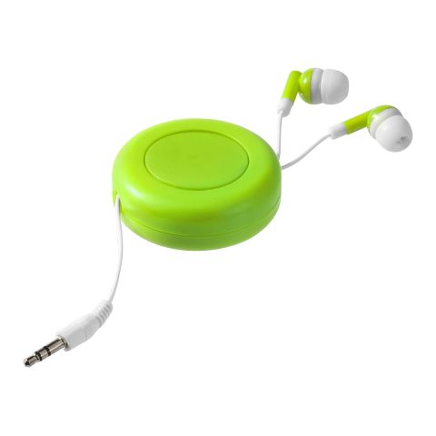 Reely Retractable Earbuds Light Green | Without Branding