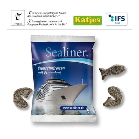 Salty herrings, Katjes with compostable bag 4C Digital Print