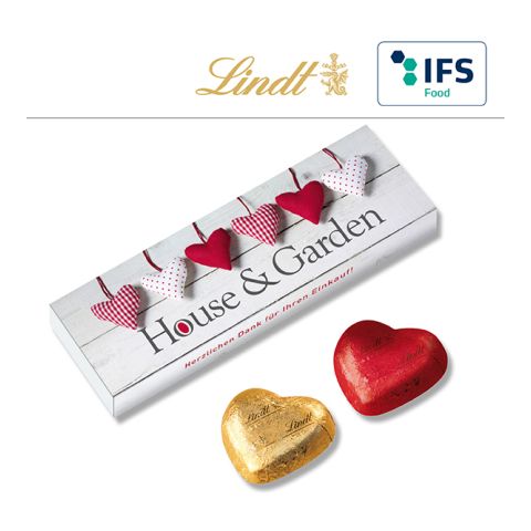 5 Lindt hearts in a gift box 2C Digital Print