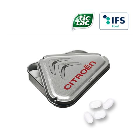 Triangle CLICK CLACK tin with tic tac 3C Digital Print