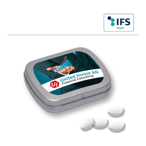 MINI tin with hinged lid with Cool Ice 1C Digital Print