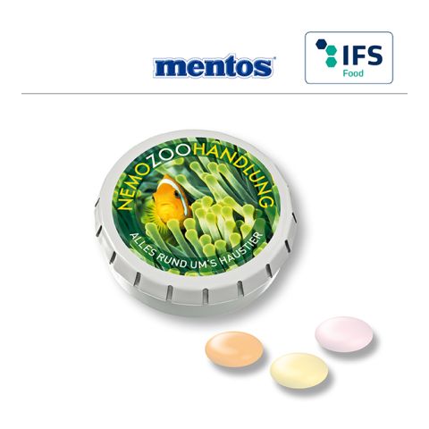 SUPER MINI CLICK CLACK tin with Mentos 1C Digital Print