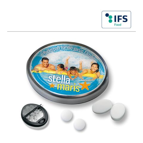 Snap-Master tin with peppermint pastilles 3C Digital Print