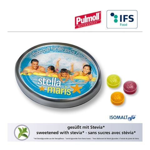 Snap-Master tin with Pulmoll throat candies 2C Digital Print