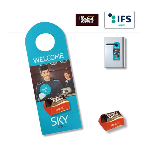 Promo Door-Tag with Pocket Coffee 1-4C Digital Print