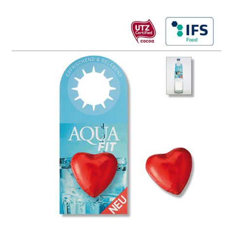 Promo Bottle-Tag with Chocolate heart 1-4C Digital Print