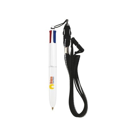 BIC 4 Colours Mini Ball Pen + Lanyard