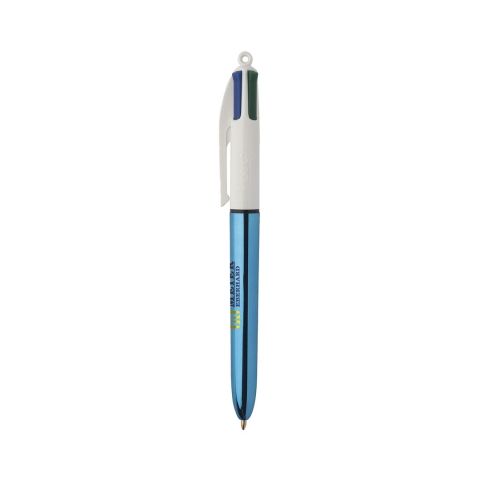 BIC 4 Colours Shine Ball pen White - Medium Blue | Without Branding