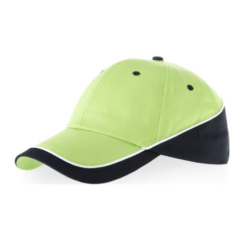 Draw 6-Panel Cap Navy Blue - Light Green | Without Branding