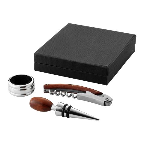 Valdi 3-Piece Wine Set Black | Without Branding