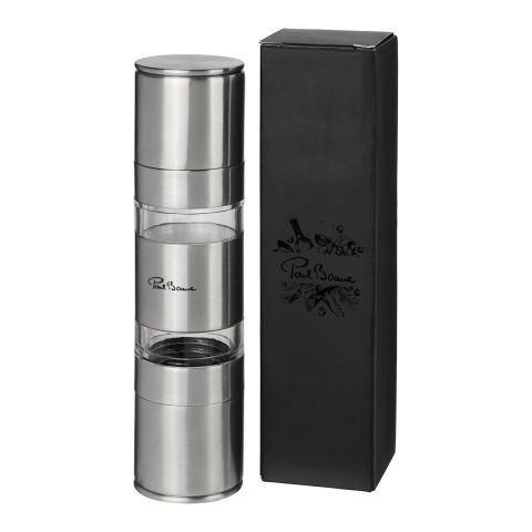 Dual stainless steel pepper and salt grinder