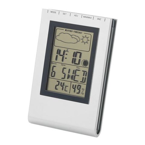 Rimini Desk Weather Station Silver | Without Branding