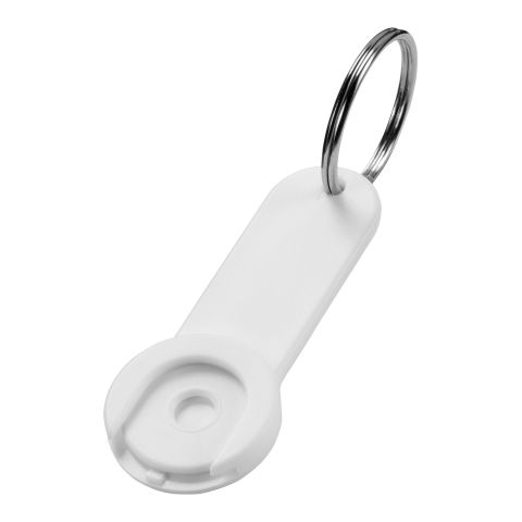 Shoppy Coin Holder Key Chain White | Without Branding