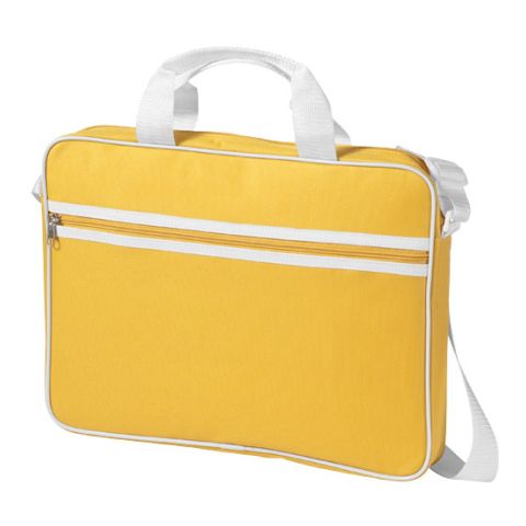 Knoxville 15.6&quot; Laptop Conference Bag  White - Yellow | Without Branding