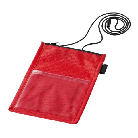 Identify badge holder pouch with pen loop