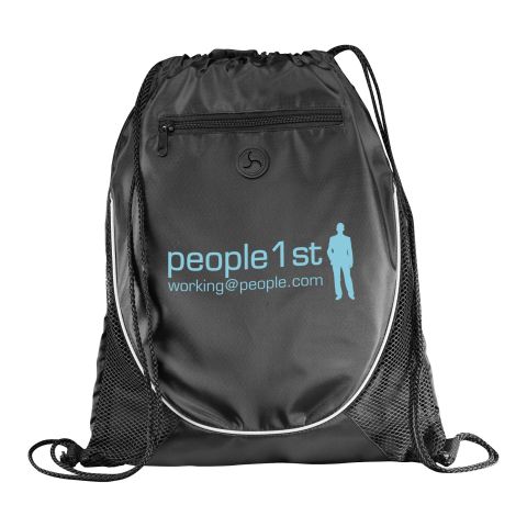 The Peek Drawstring Cinch Backpack Black | Without Branding