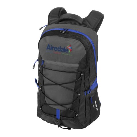 Milton 15.4&quot; Laptop Outdoor Backpack  Black - Royal Blue | Without Branding