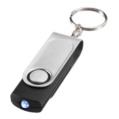 Swivel Key Light &amp; Stylus Black - Silver | Without Branding