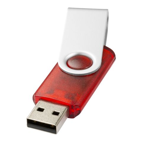 Rotate Translucent USB  Red |  Without Branding | 2 GB