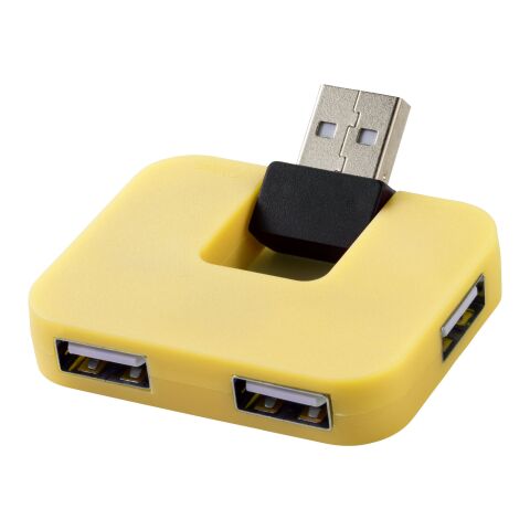 Gaia 4-Port USB Hub Yellow | Without Branding