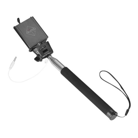 Wire extendable selfie stick