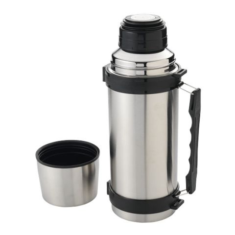 Everest Isolating Flask With Strap  Black - Silver | Without Branding