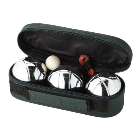 3 Ball Jeu-De-Boules Set Green - Silver | Without Branding