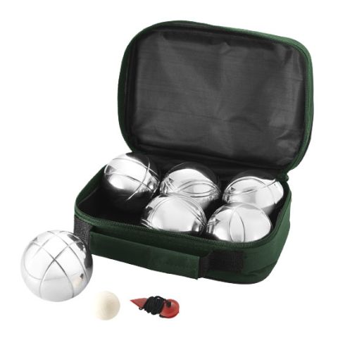 6 Ball Jeu-De-Boules Set Green - Silver | Without Branding