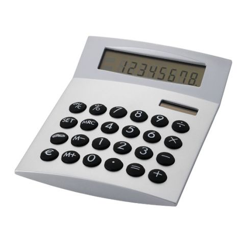 Face-It Desk Calculator Silver | Without Branding