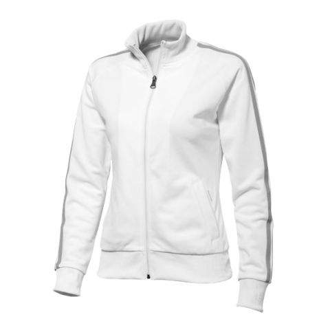 Court Full Zip Ladies Sweater Grey - White | Without Branding